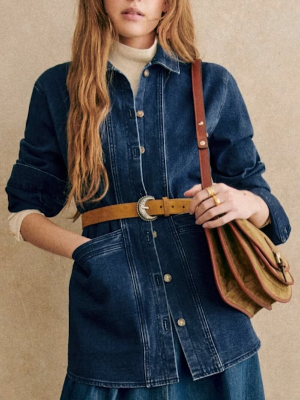 Sezane Will Jacket Indigo - Size L